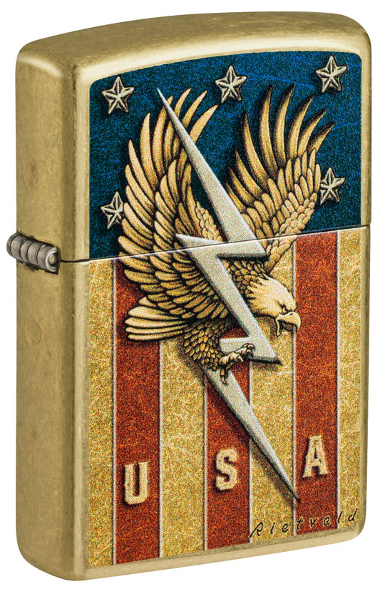 Zippo Rietveld USA Design Street Brass Windproof Lighter