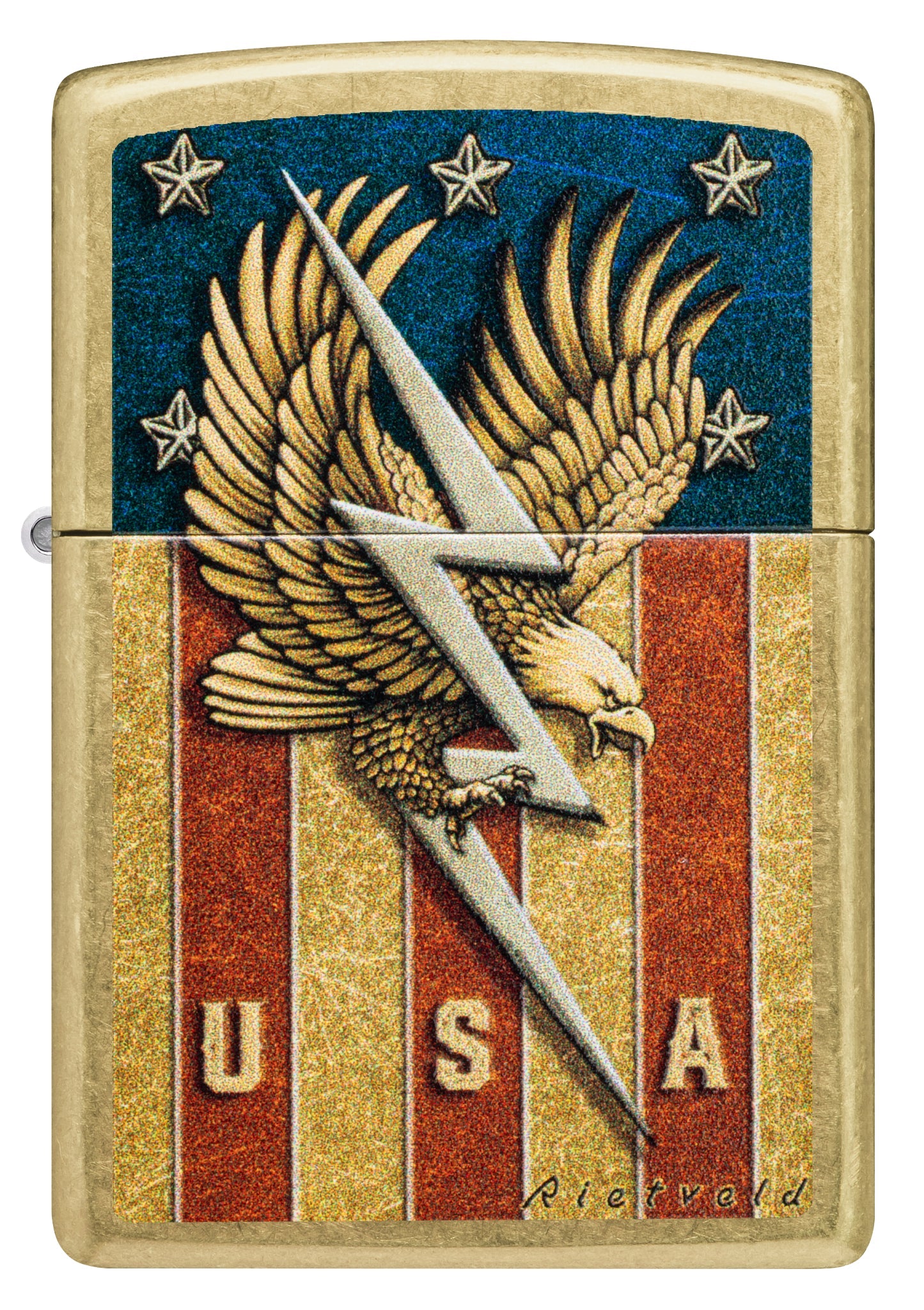 Zippo Rietveld USA Design Street Brass Windproof Lighter