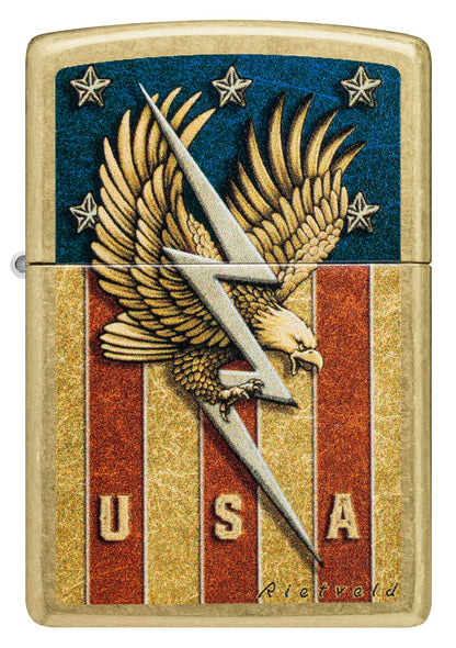 Zippo Rietveld USA Design Street Brass Windproof Lighter