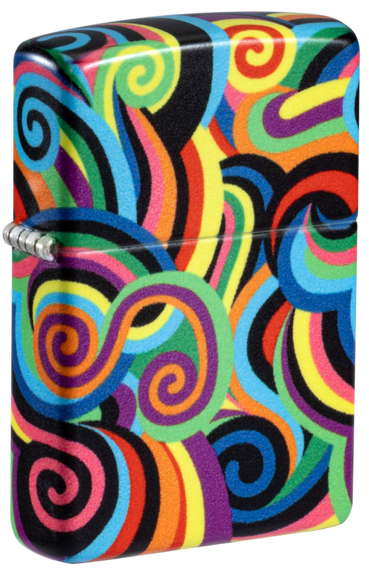 Zippo Rietveld Glowing Swirls Design Glow in the Dark Windproof Lighter