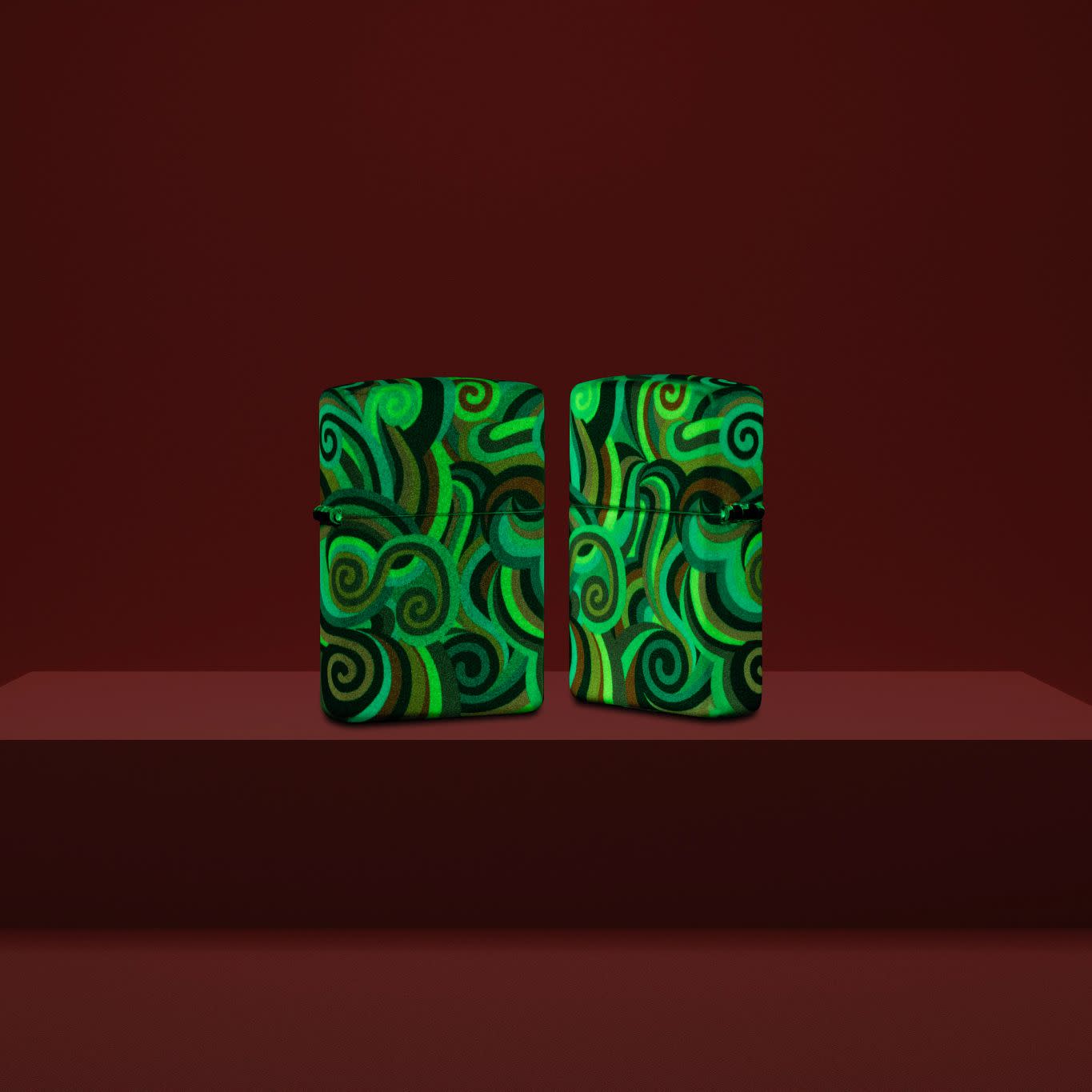 Zippo Rietveld Glowing Swirls Design Glow in the Dark Windproof Lighter
