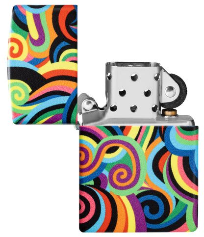 Zippo Rietveld Glowing Swirls Design Glow in the Dark Windproof Lighter