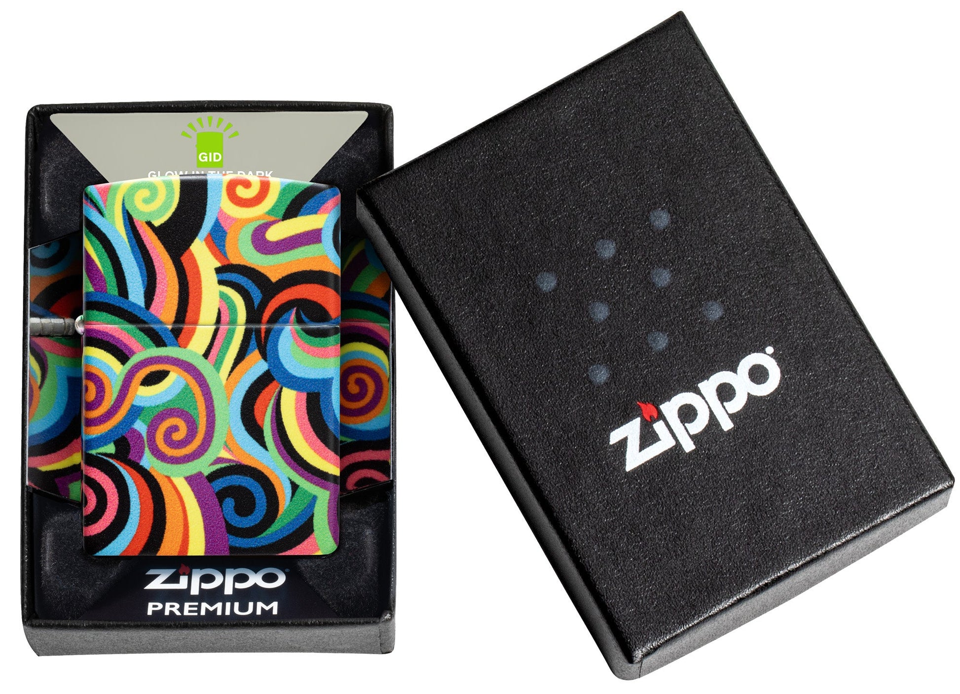 Zippo Rietveld Glowing Swirls Design Glow in the Dark Windproof Lighter