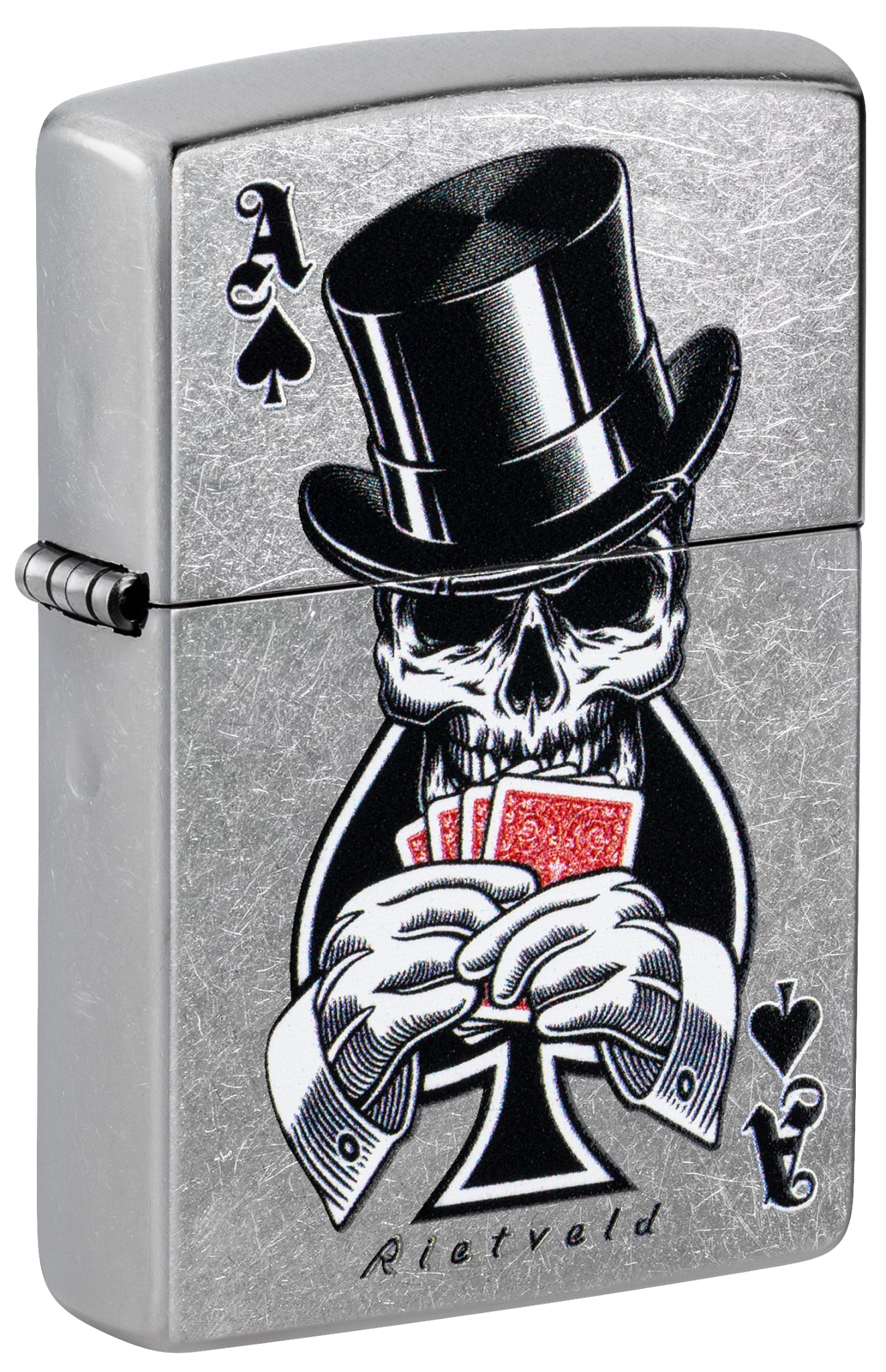Zippo Rietveld Ace of Spades Design Street Chrome Windproof Lighter
