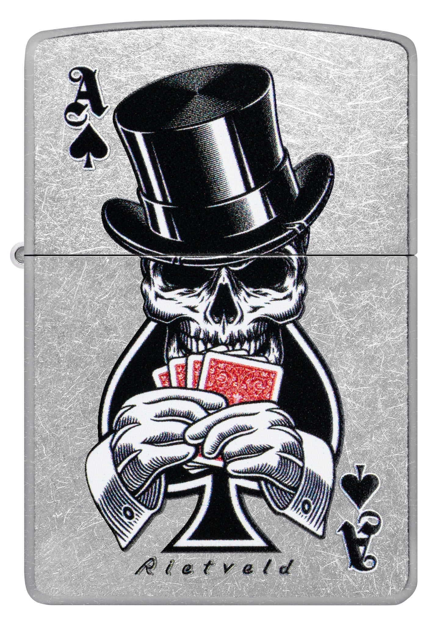 Zippo Rietveld Ace of Spades Design Street Chrome Windproof Lighter