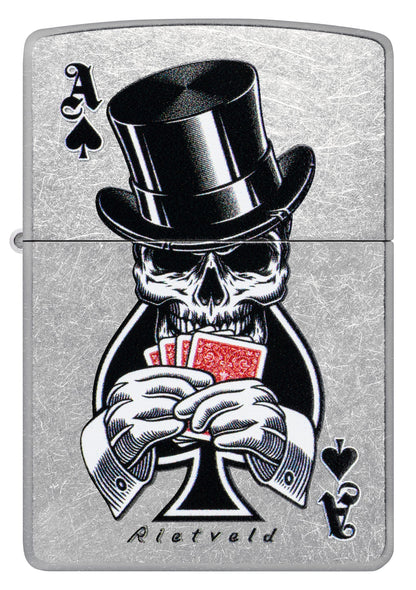 Zippo Rietveld Ace of Spades Design Street Chrome Windproof Lighter
