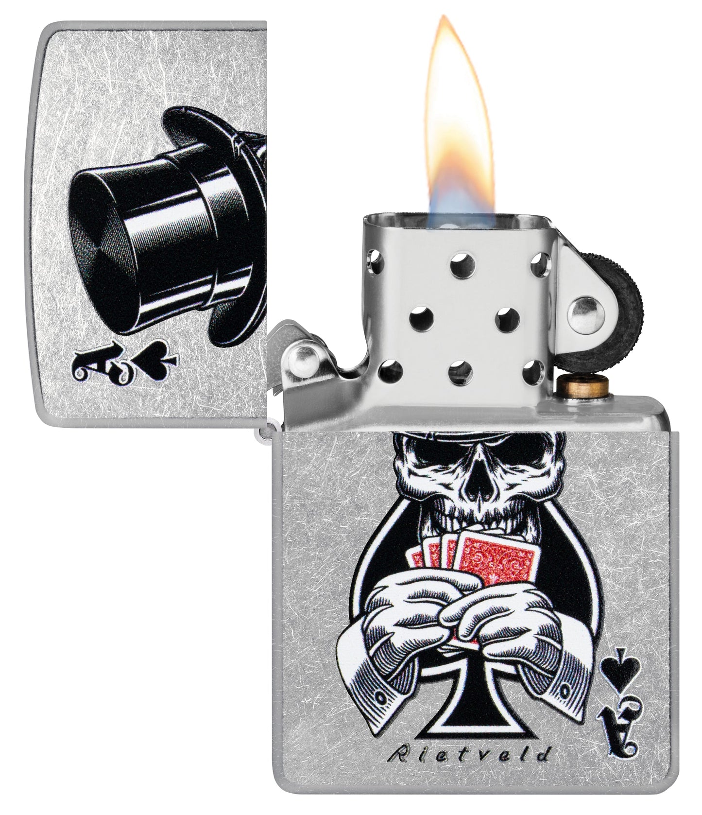 Zippo Rietveld Ace of Spades Design Street Chrome Windproof Lighter