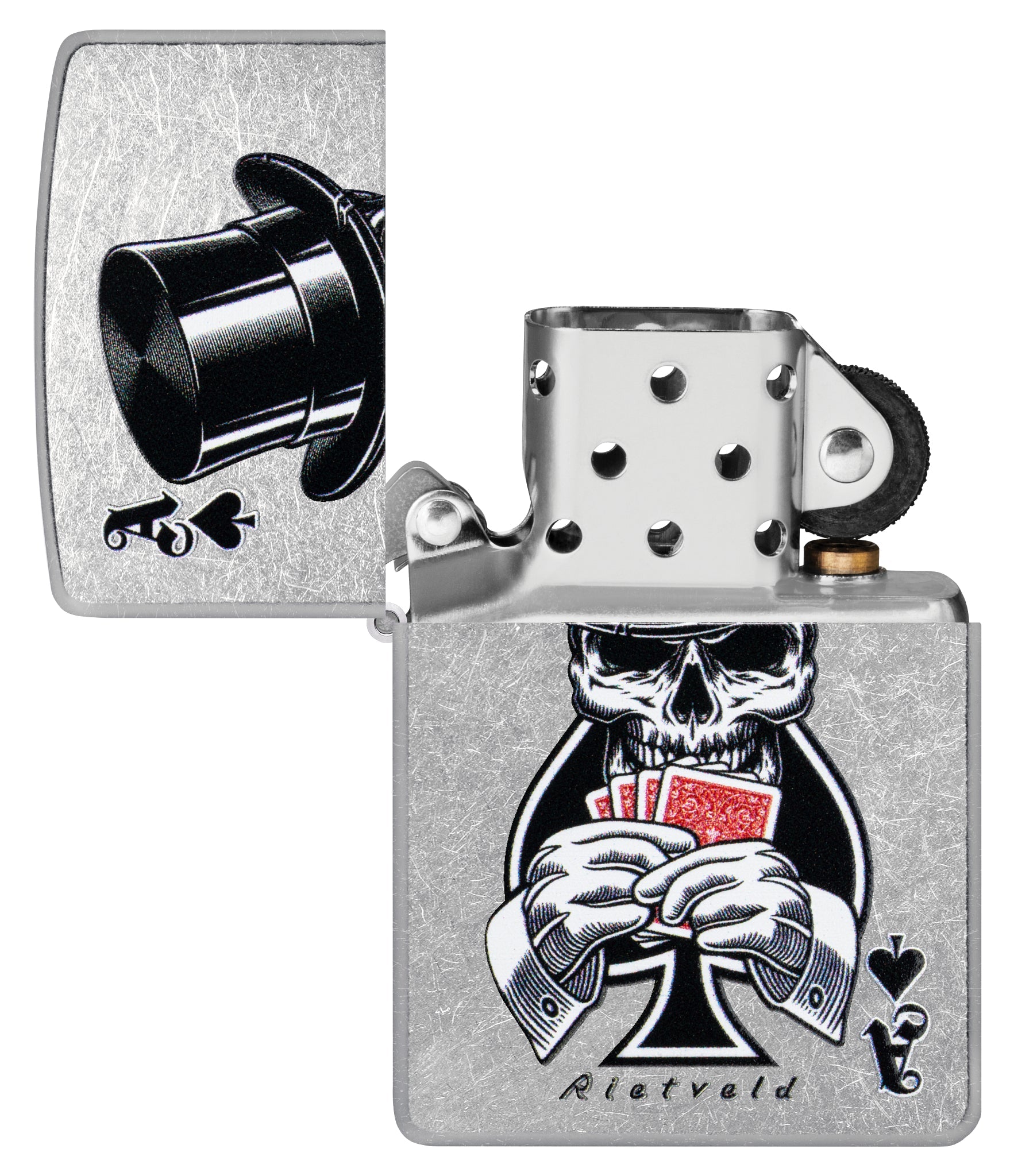 Zippo Rietveld Ace of Spades Design Street Chrome Windproof Lighter