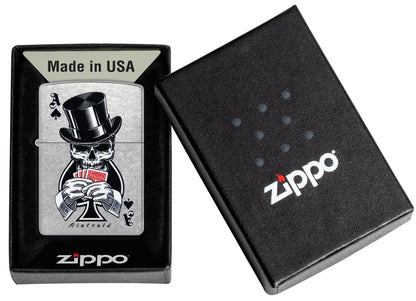 Zippo Rietveld Ace of Spades Design Street Chrome Windproof Lighter