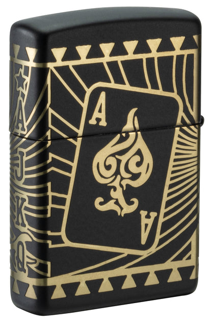 Zippo Rietveld Tribal Skull Design Black Matte Windproof Lighter