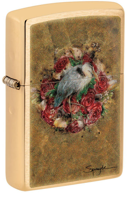 Zippo Spazuk Guns & Roses Design Brushed Chrome Windproof Lighter
