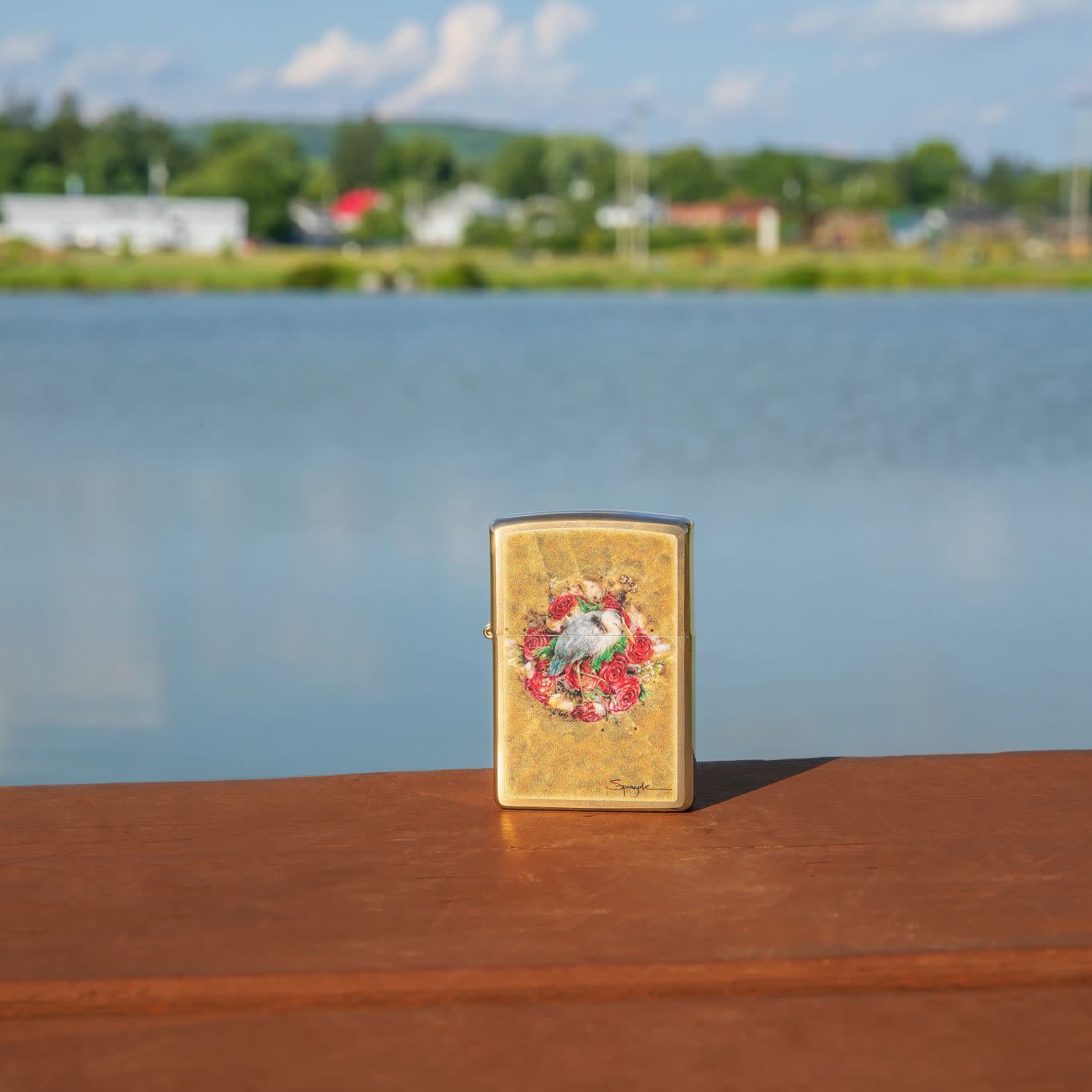 Zippo Spazuk Guns & Roses Design Brushed Chrome Windproof Lighter