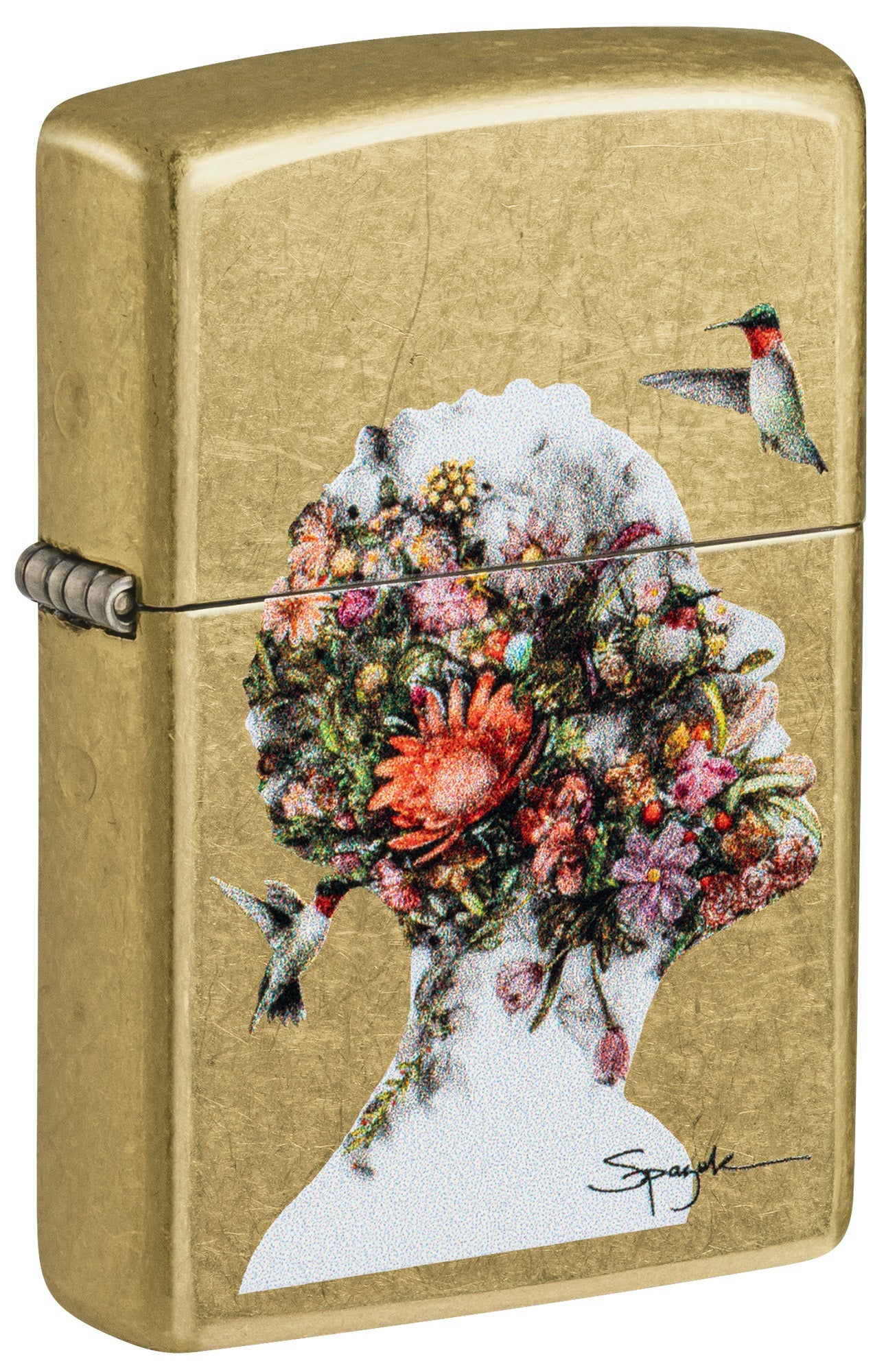 Zippo Spazuk Hummingbirds Design Street Brass Windproof Lighter