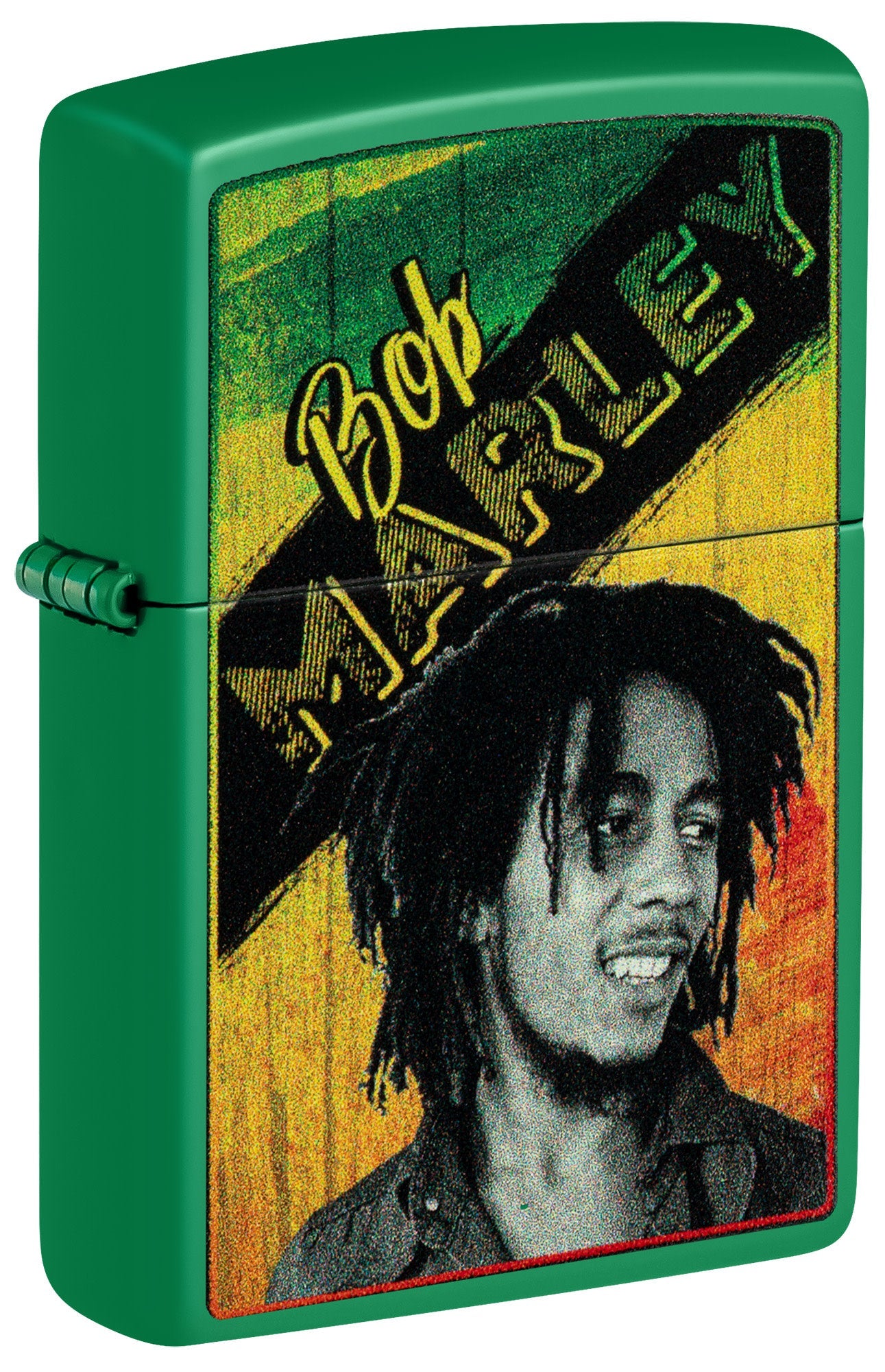 Zippo Bob Marley Grass Green Design Green Matte Windproof Lighter