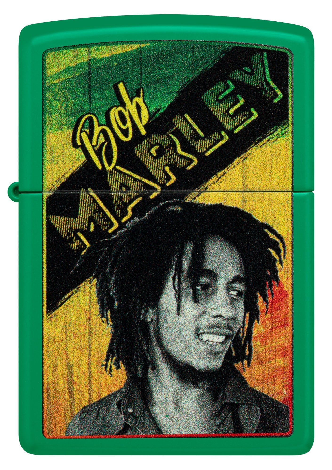 Zippo Bob Marley Grass Green Design Green Matte Windproof Lighter