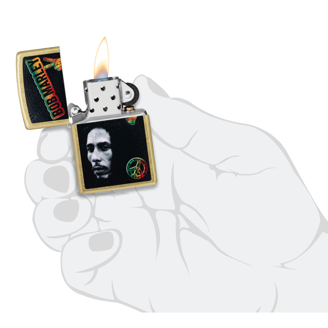 Zippo Bob Marley Peace Design Street Brass Windproof Lighter