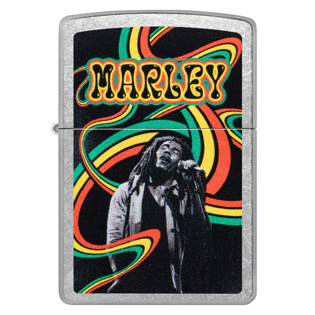 Zippo Bob Marley Waves Design Street Chrome Windproof Lighter