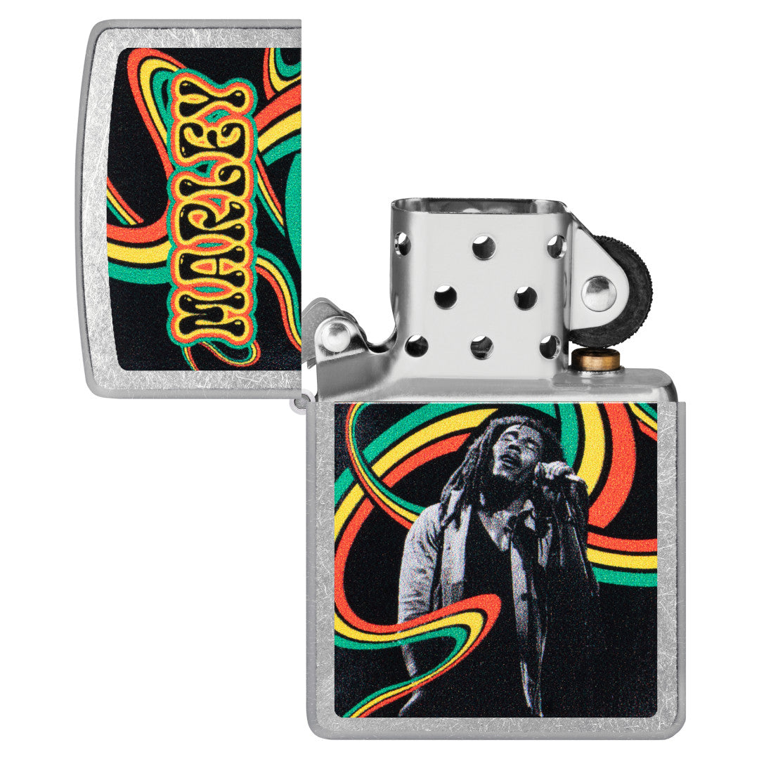 Zippo Bob Marley Waves Design Street Chrome Windproof Lighter