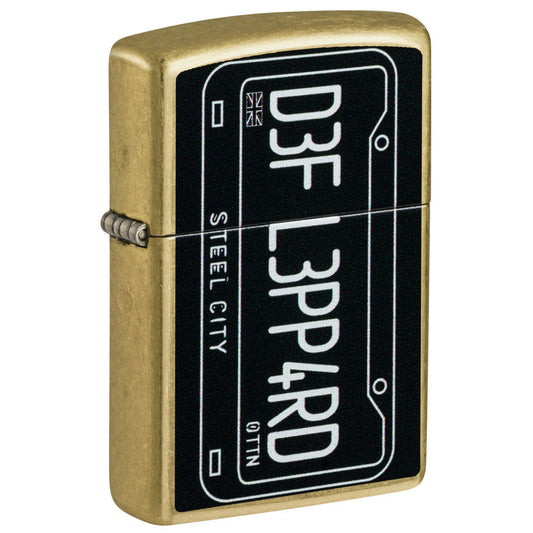 Zippo Def Leppard Steel City Design Street Brass Windproof Lighter