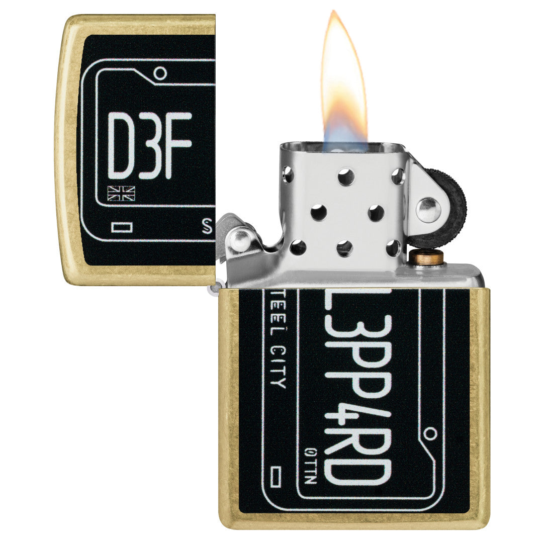 Zippo Def Leppard Steel City Design Street Brass Windproof Lighter