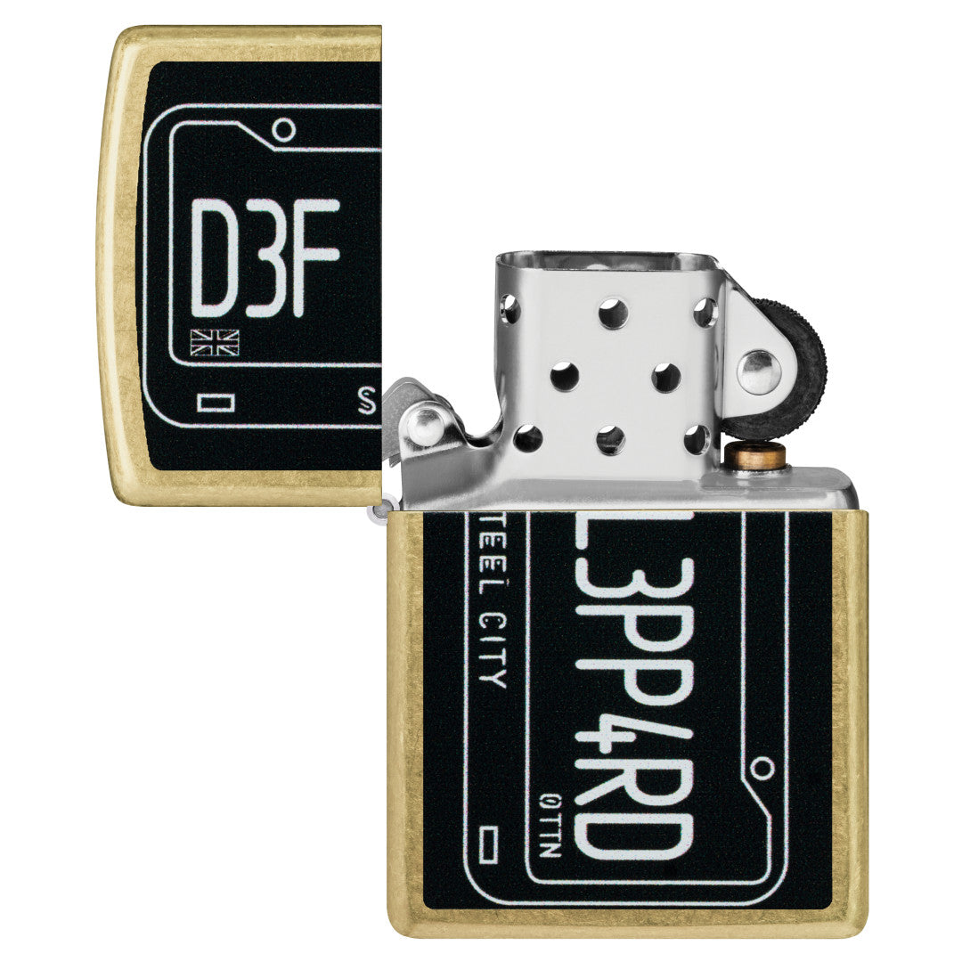 Zippo Def Leppard Steel City Design Street Brass Windproof Lighter