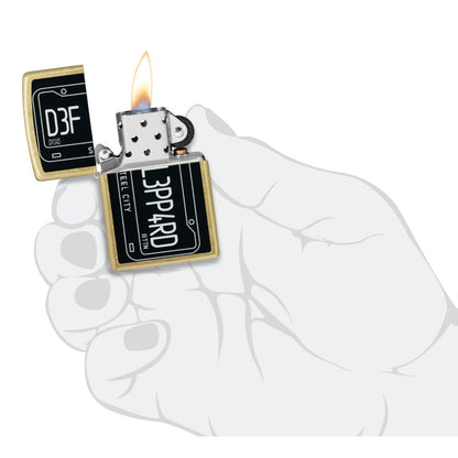 Zippo Def Leppard Steel City Design Street Brass Windproof Lighter