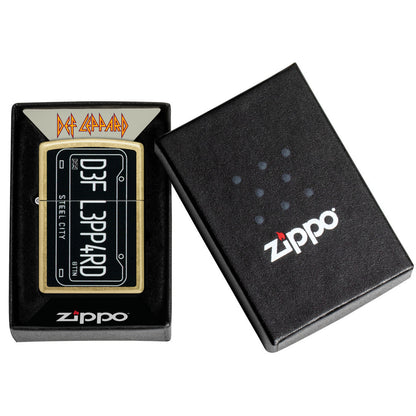 Zippo Def Leppard Steel City Design Street Brass Windproof Lighter