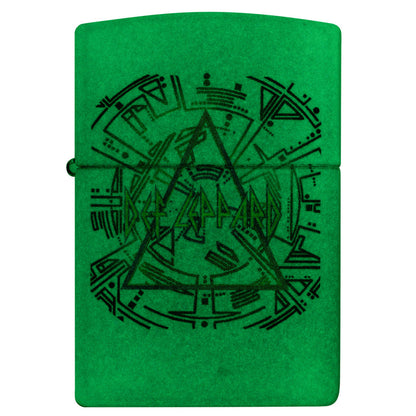 Zippo Def Leppard Glowing Hysteria Design Glow in the Dark Green Windproof Lighter
