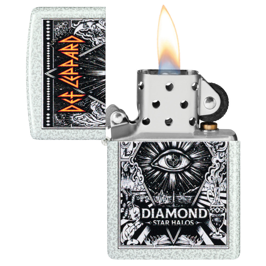Zippo Def Leppard Diamond Star Halos Design Glacier Windproof Lighter