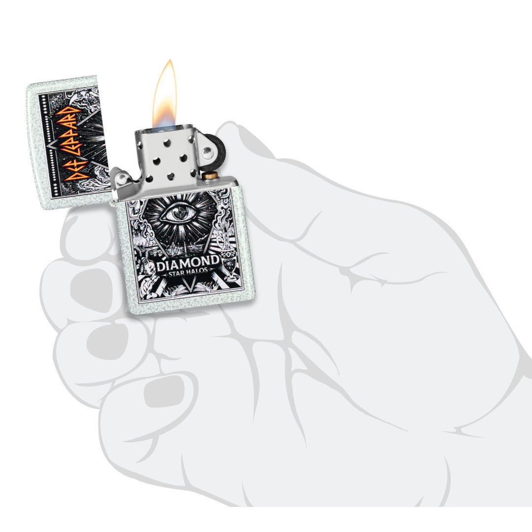 Zippo Def Leppard Diamond Star Halos Design Glacier Windproof Lighter
