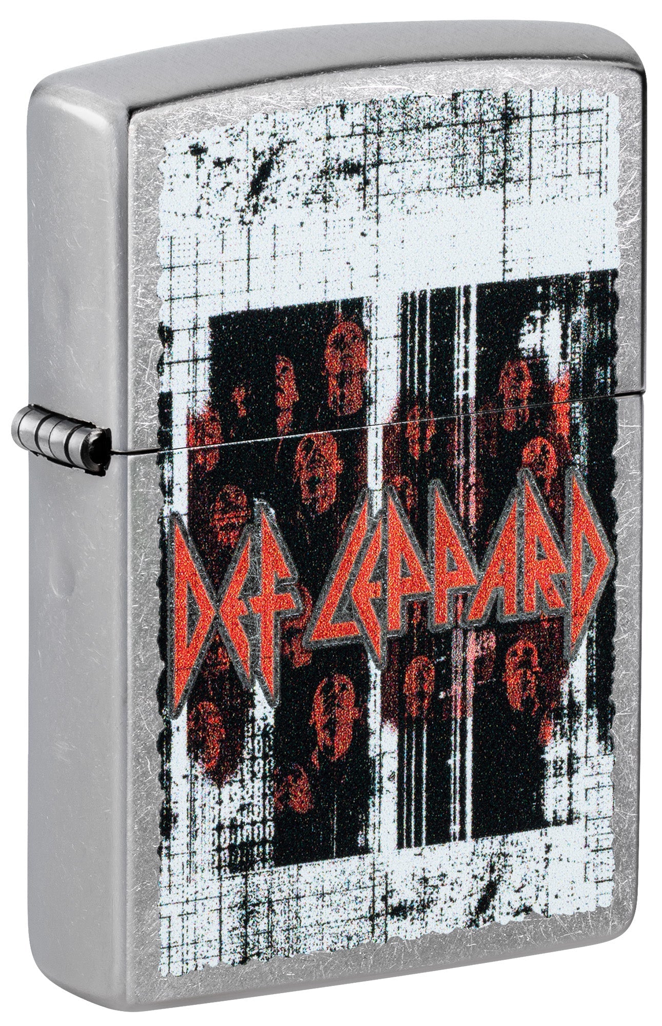 Zippo Def Leppard Many Faces Design Street Chrome Windproof Lighter