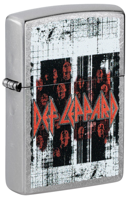 Zippo Def Leppard Many Faces Design Street Chrome Windproof Lighter