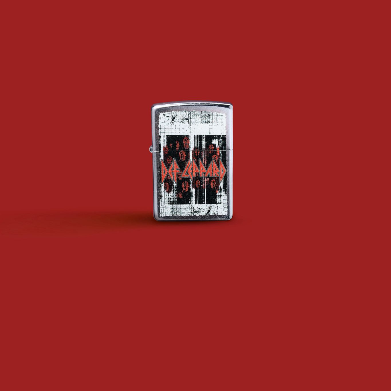 Zippo Def Leppard Many Faces Design Street Chrome Windproof Lighter