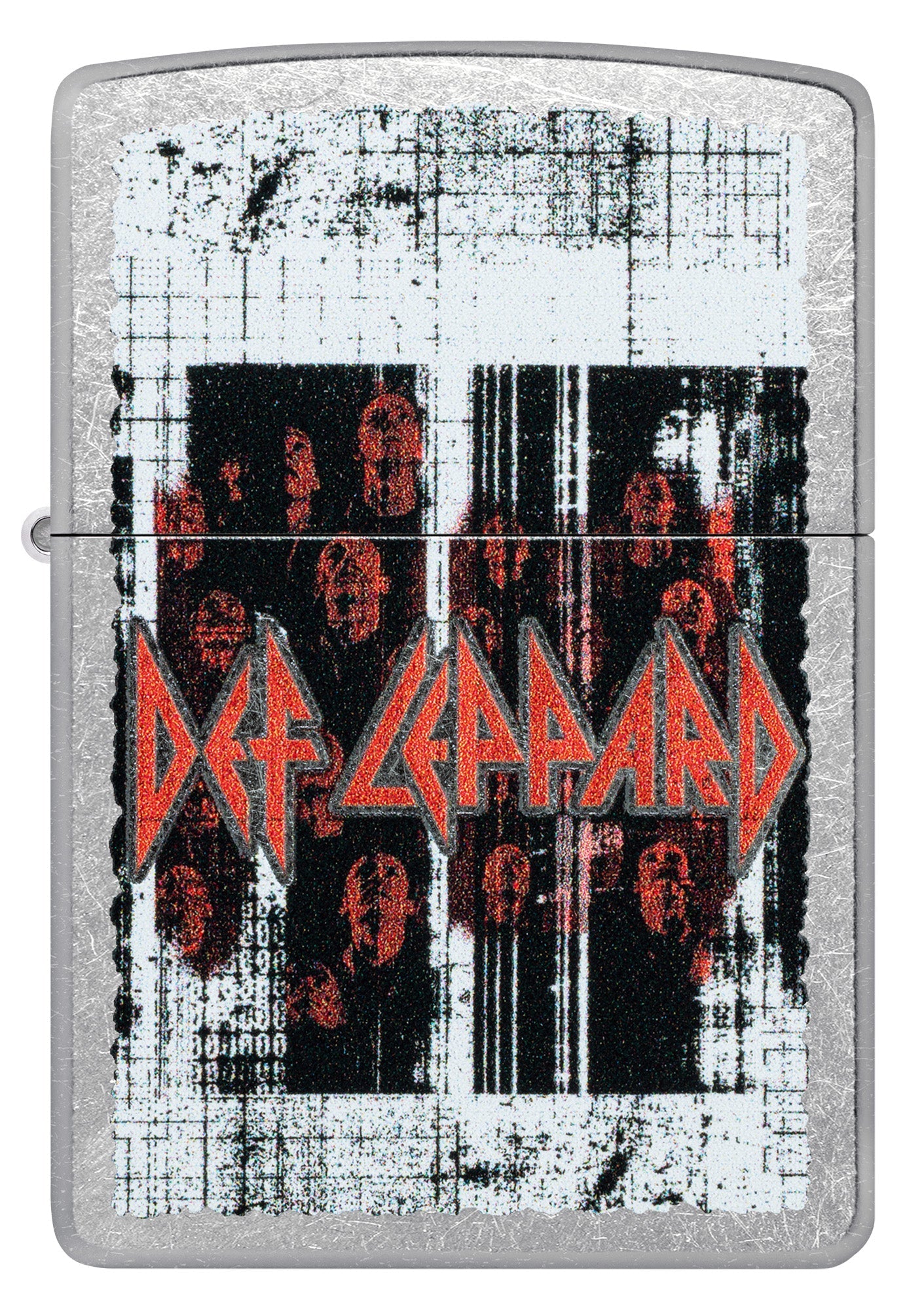 Zippo Def Leppard Many Faces Design Street Chrome Windproof Lighter