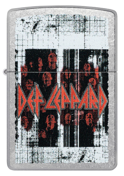 Zippo Def Leppard Many Faces Design Street Chrome Windproof Lighter