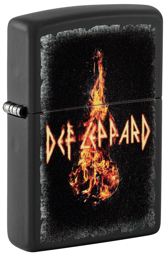 Zippo Def Leppard Burning Violin Design Black Matte Windproof Lighter