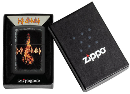 Zippo Def Leppard Burning Violin Design Black Matte Windproof Lighter