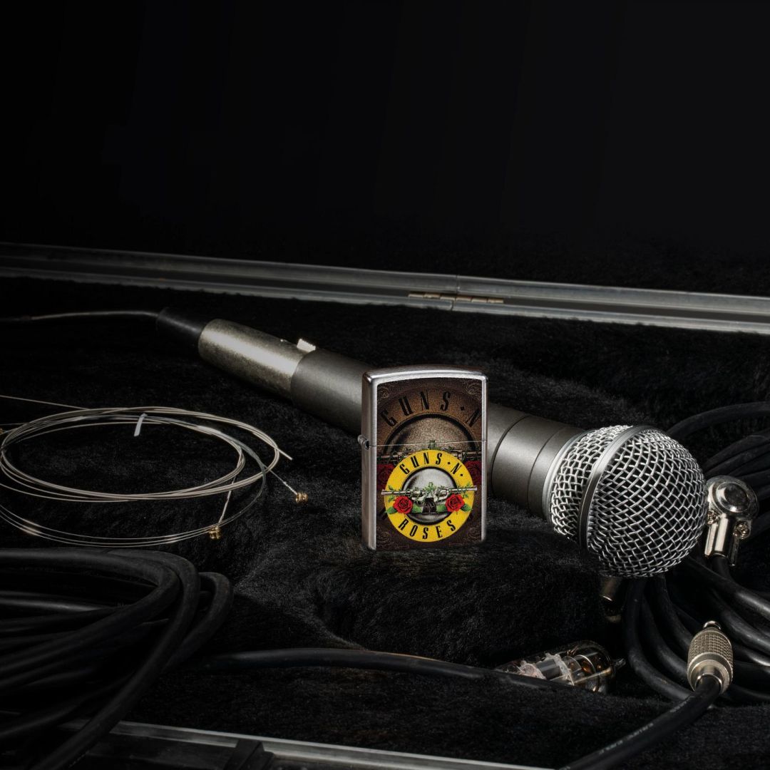 Zippo Guns N' Roses Logo Design Street Chrome Windproof Lighter