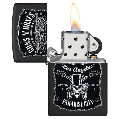 Zippo Guns N' Roses Paradise City Design Black Matte Windproof Lighter