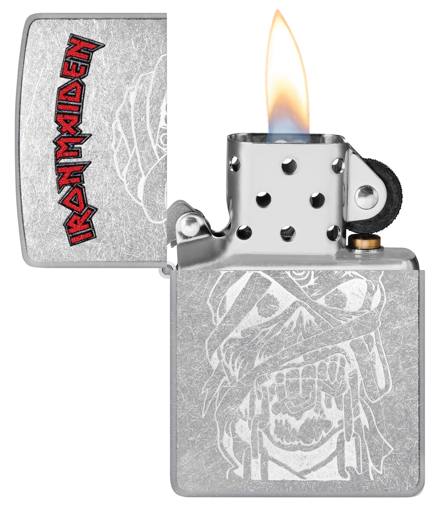 Zippo Iron Maiden Eddie Design Street Chrome Windproof Lighter