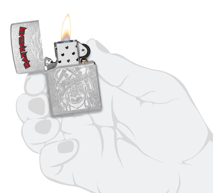 Zippo Iron Maiden Eddie Design Street Chrome Windproof Lighter