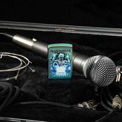 Zippo Iron Maiden Cyber Eddie Design High Polish Teal Windproof Lighter