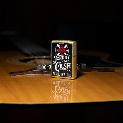Zippo Johnny Cash 1932 Design Street Brass Windproof Lighter