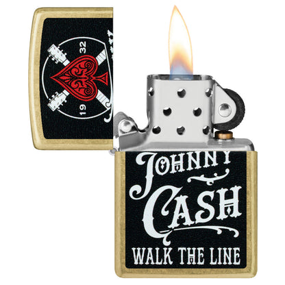 Zippo Johnny Cash 1932 Design Street Brass Windproof Lighter