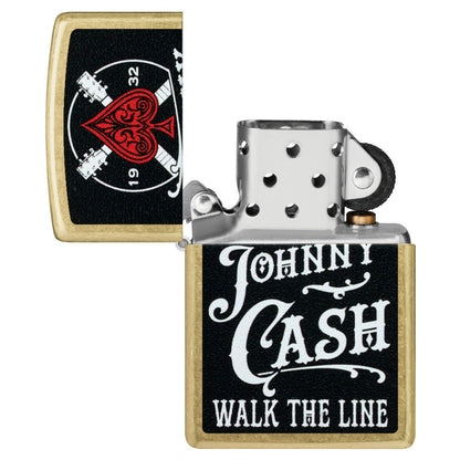 Zippo Johnny Cash 1932 Design Street Brass Windproof Lighter