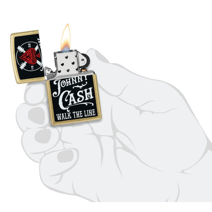 Zippo Johnny Cash 1932 Design Street Brass Windproof Lighter