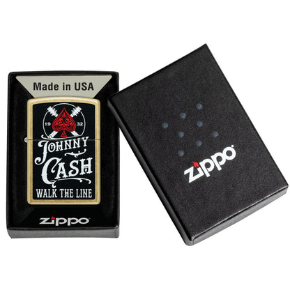 Zippo Johnny Cash 1932 Design Street Brass Windproof Lighter