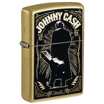 Zippo Johnny Cash Walk Design Street Brass Windproof Lighter