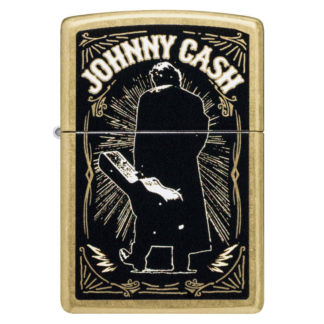 Zippo Johnny Cash Walk Design Street Brass Windproof Lighter