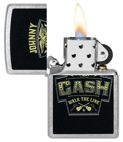 Zippo Johnny Cash Marquee Design Street Chrome Windproof Lighter